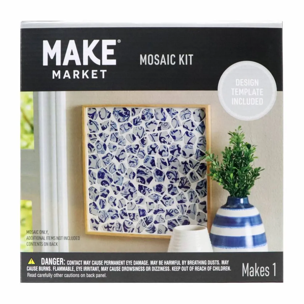 10" Blue Tile Wall Décor Mosaic Kit by Make Market®