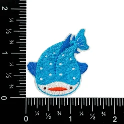 Blue Whale, Marine Mammal, Embroidered Iron on Patch