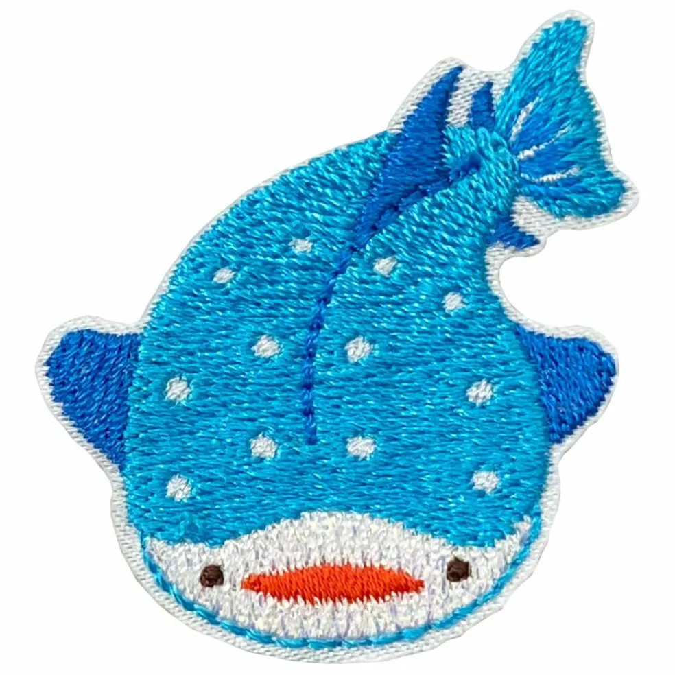 Blue Whale, Marine Mammal, Embroidered Iron on Patch