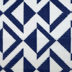Blue & White Geometric Outdoor Rug by Ashland®