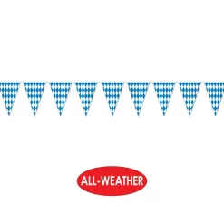 Blue & White Oktoberfest Pennant Banner
