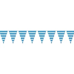 Blue & White Oktoberfest Pennant Banner