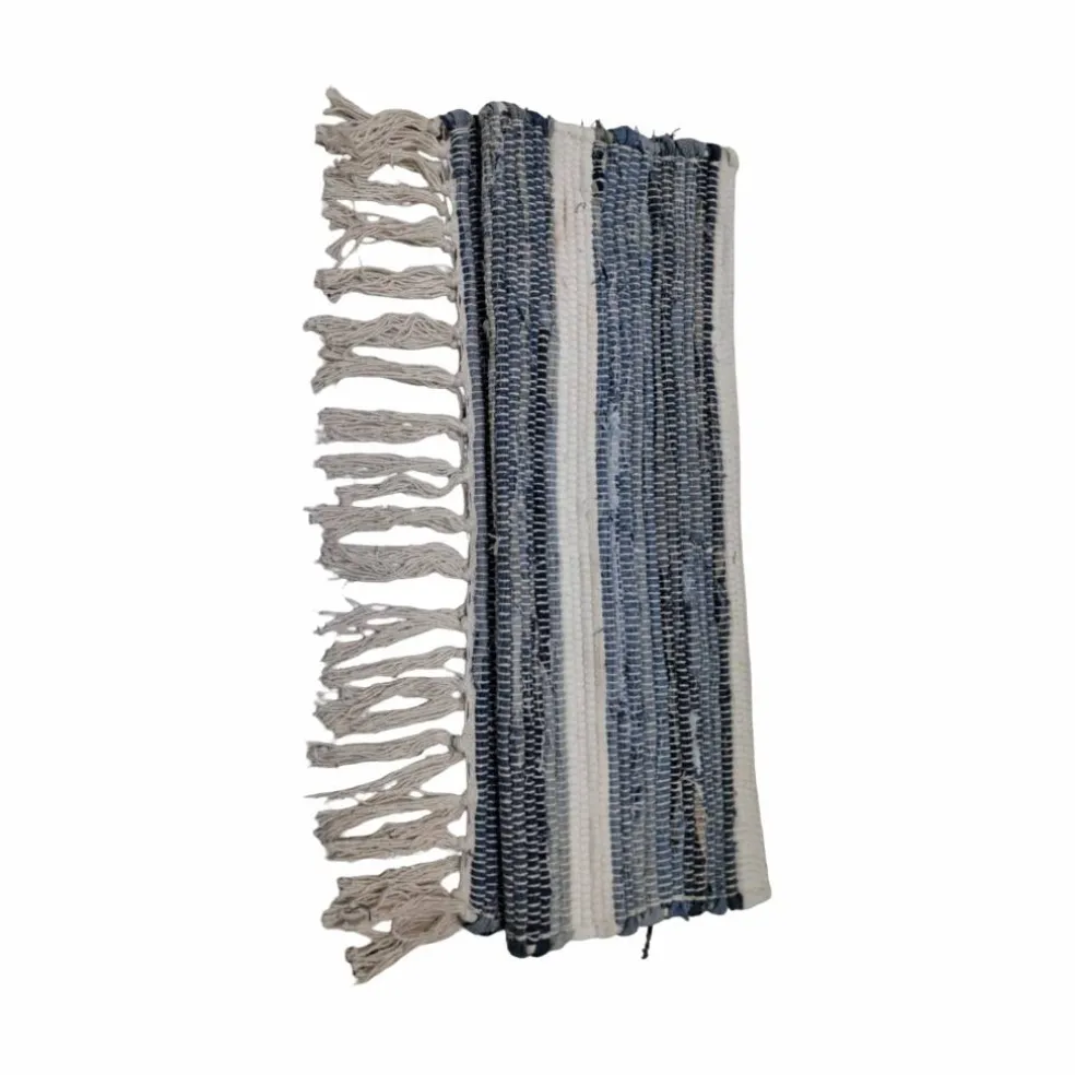 Blue & White Striped Chindi Rug by Ashland®