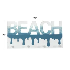 Blue Wood Coastal Wall Hook, 10