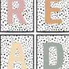 Boho Classroom Decor READ Posters Set of 4 – Reading Nook Wall Art for Classroom Library, Homeschool Decor, Kindergarten Reading Corner Decorations, 8x10 Unframed Prints