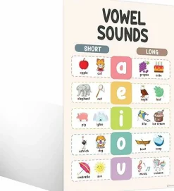 15 Boho Phonics Posters for Classroom, ESL & First Grade Reading Charts, 11x17 Matte Laminated Educational Vowel & Blends Wall Decor for Elementary, Homeschool & Bulletin Boards