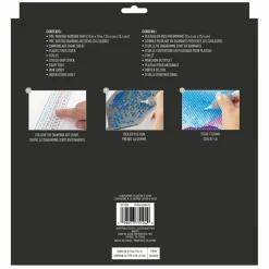 10" Bold Flowers Round Wood Tray Diamond Art Kit by Make Market®