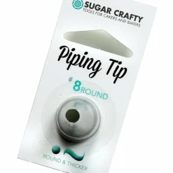 Bold Lines & Large Dots Piping Tip #8 - Sugar Crafty Stainless Steel Decorating Tube