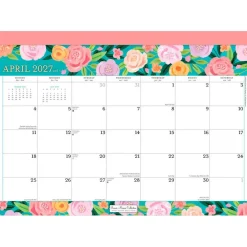Bonnie Marcus OFFICIAL | 2027 14 x 10 Inch 18 Months Monthly Desk Pad Calendar | July 2026 - December 2027 | Sticker Sheet | Plato | Fashion Designer Stationery
