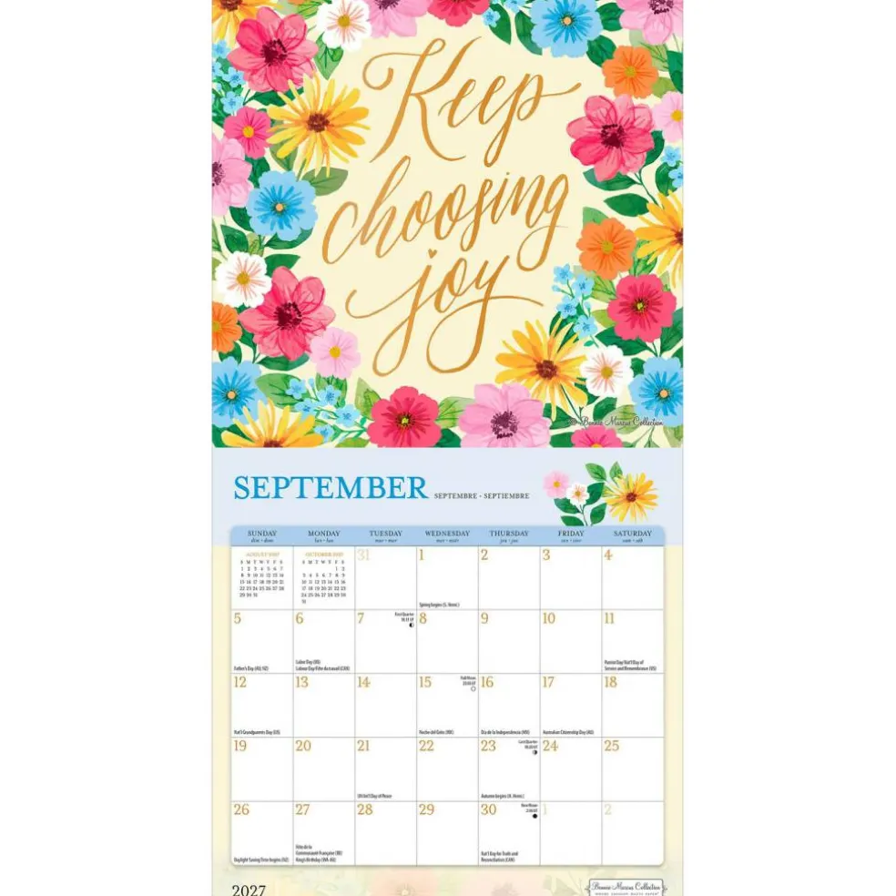 Bonnie Marcus OFFICIAL | 2027 7 x 14 Inch (Hanging) Monthly Mini Wall Calendar
