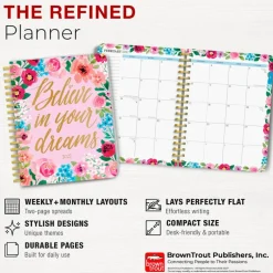 Bonnie Marcus OFFICIAL | 2027 6 x 7.75 Inch Weekly Desk Planner | Foil Stamped Cover