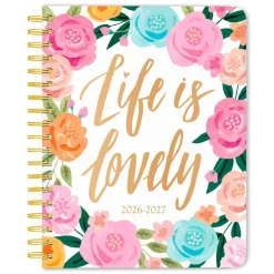Bonnie Marcus OFFICIAL | 2027 6 x 7.75 Inch 18 Months Weekly Desk Planner | Foil Stamped Cover | July 2026 - December 2027 | Plato | Fashion Designer Stationery