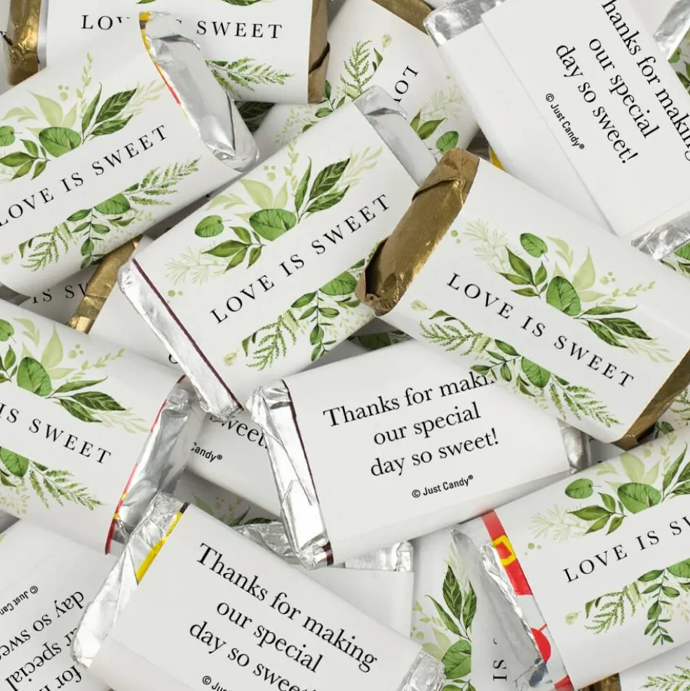 Botanical Wedding Candy Party Favors Hershey's Miniatures Chocolate