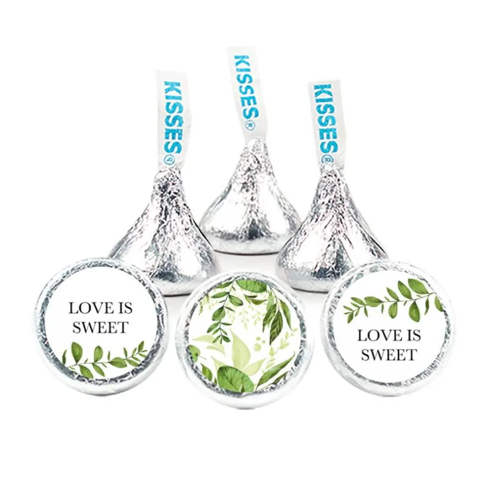 Botanical Wedding Stickers for Hershey's Kisses (324 Count) - By Just Candy