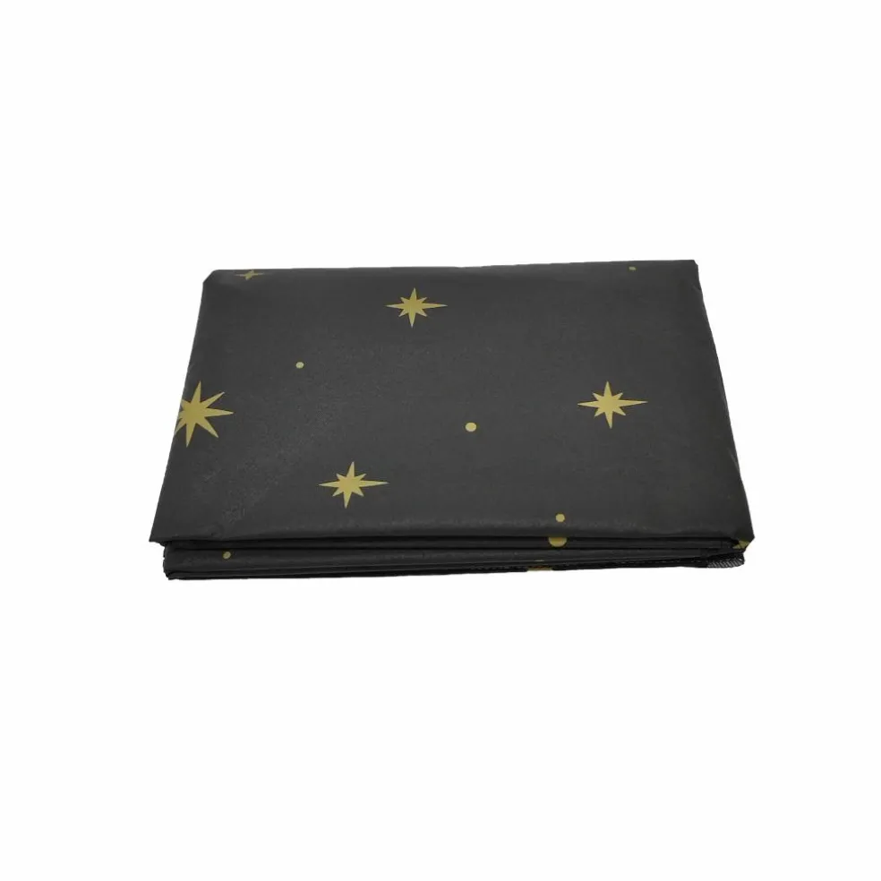 70" Bound by Magic Black Vinyl Tablecloth Stars by Celebrate It™