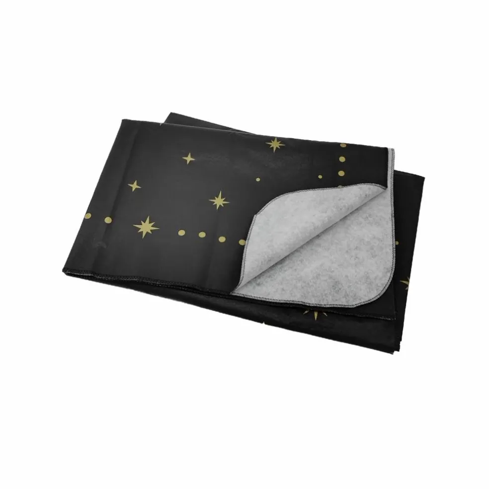 70" Bound by Magic Black Vinyl Tablecloth Stars by Celebrate It™