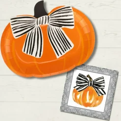 Bow Pumpkin Shaped Plates