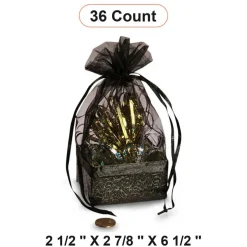 Box On The Bottom Organza Bags 2 1/2 '' X 2 7/8 '' X 6 1/2 '' Favors