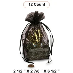 Box On The Bottom Organza Bags 2 1/2 '' X 2 7/8 '' X 6 1/2 '' Favors