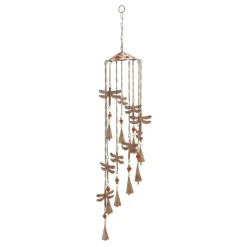 Brass Metal Eclectic Windchime, 5" x 1" x 36"