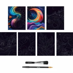 Brea Reese® 6" x 8" Autumn Colors Scratch Art Paper Pad