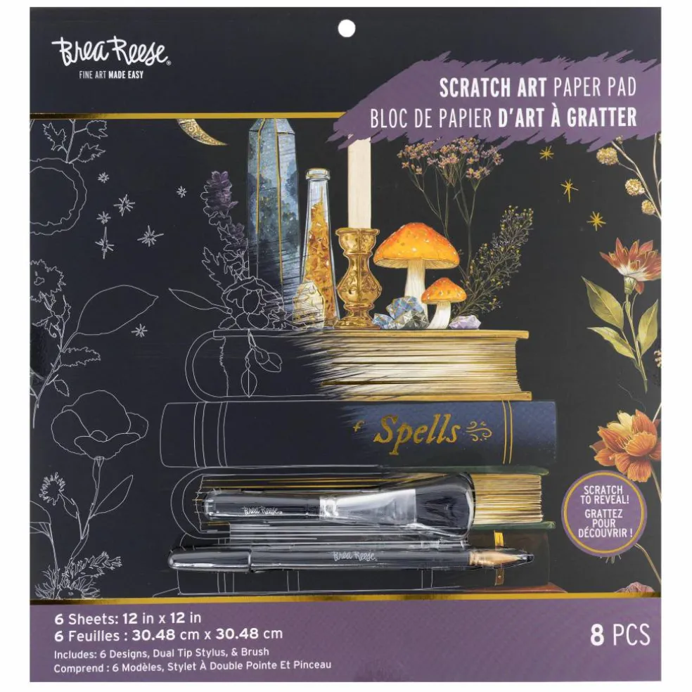 Brea Reese® 12" x 12" Coven Scratch Art Paper Pad