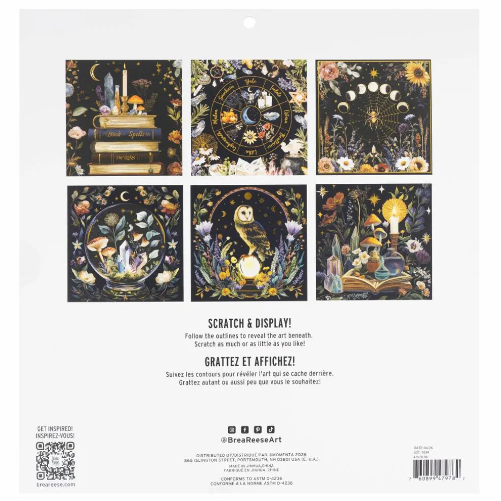 Brea Reese® 12" x 12" Coven Scratch Art Paper Pad