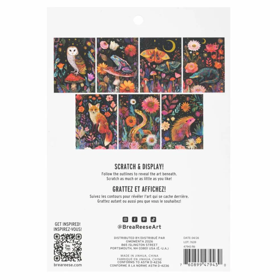 Brea Reese® 6" x 8" Folk Forest Scratch Art Paper Pad