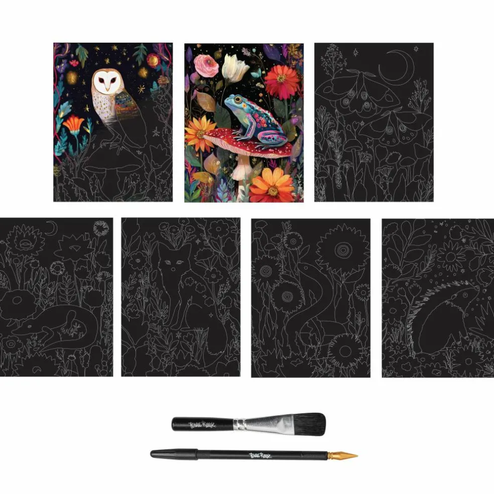 Brea Reese® 6" x 8" Folk Forest Scratch Art Paper Pad