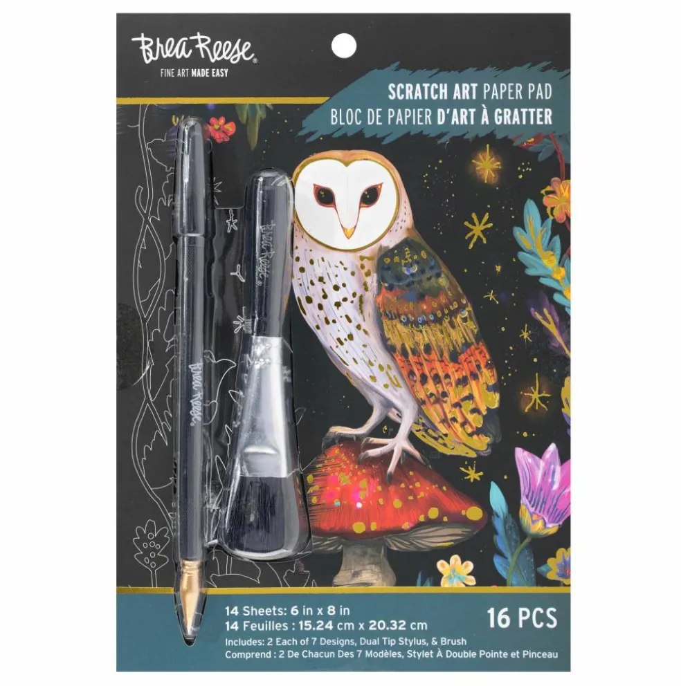 Brea Reese® 6" x 8" Folk Forest Scratch Art Paper Pad