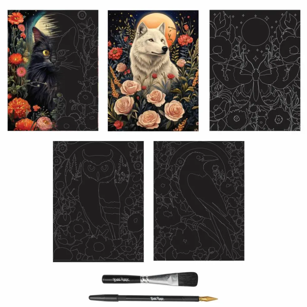 Brea Reese® 9" x 12" Forest Friends Scratch Art Paper Pad
