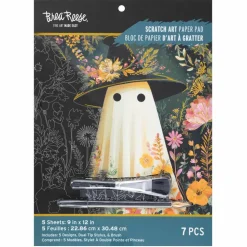 Brea Reese® 9" x 12" Meadow Ghosts Scratch Art Paper Pad