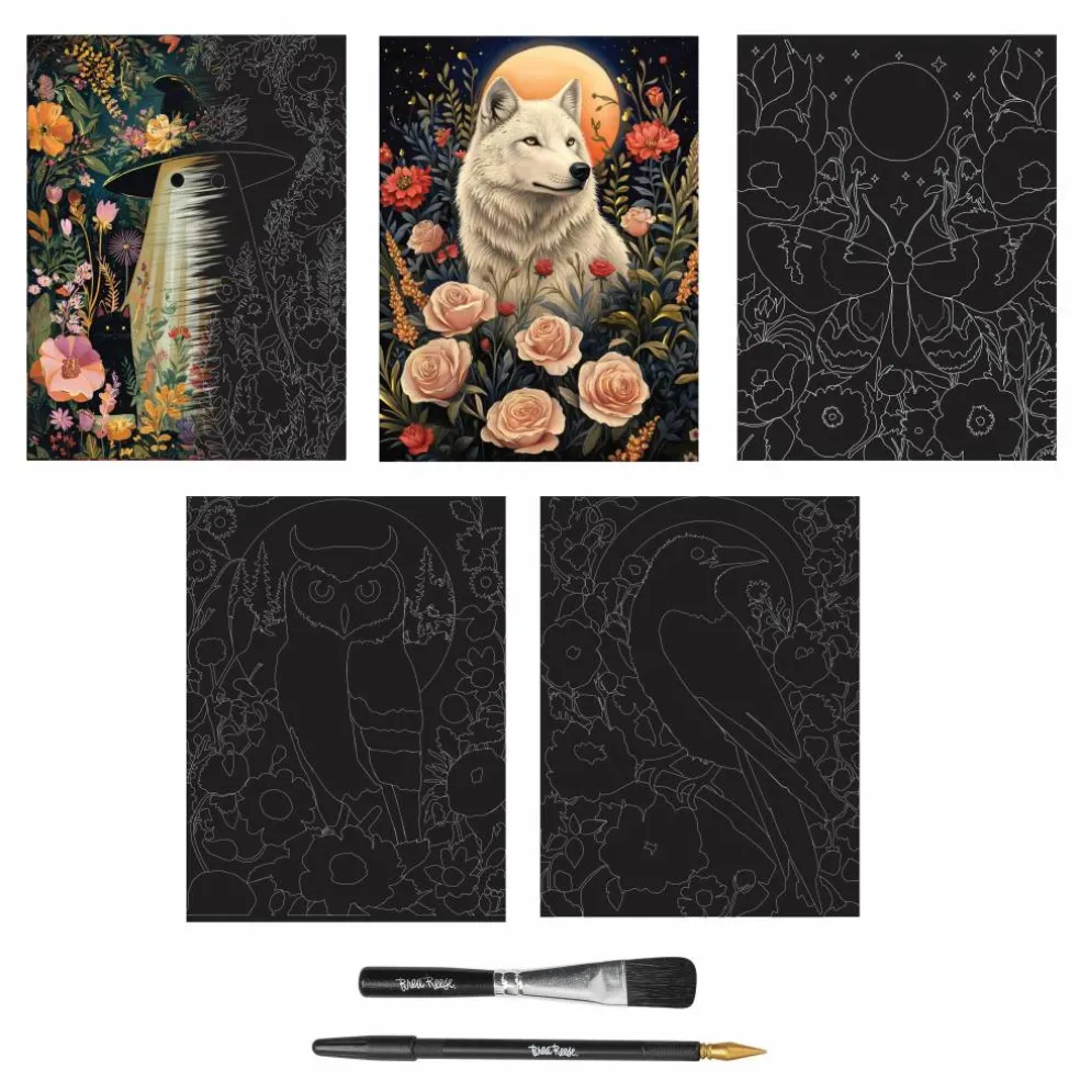 Brea Reese® 9" x 12" Meadow Ghosts Scratch Art Paper Pad