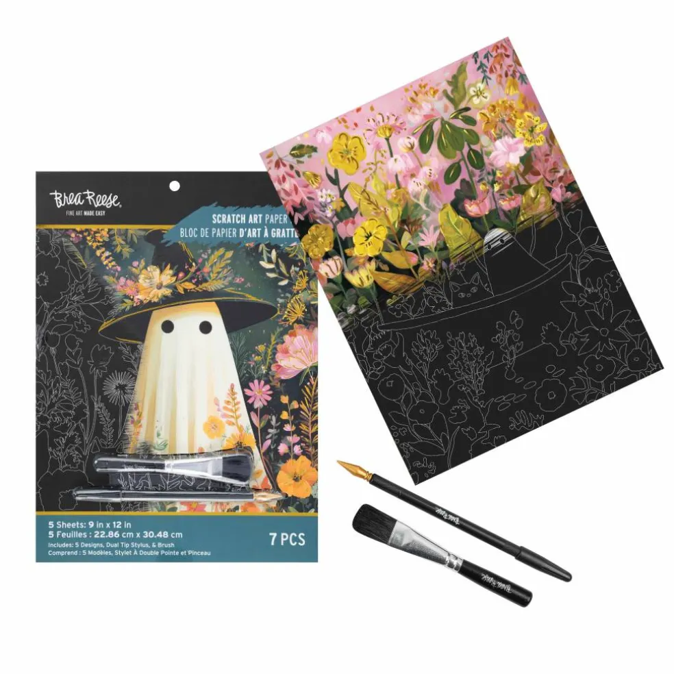 Brea Reese® 9" x 12" Meadow Ghosts Scratch Art Paper Pad