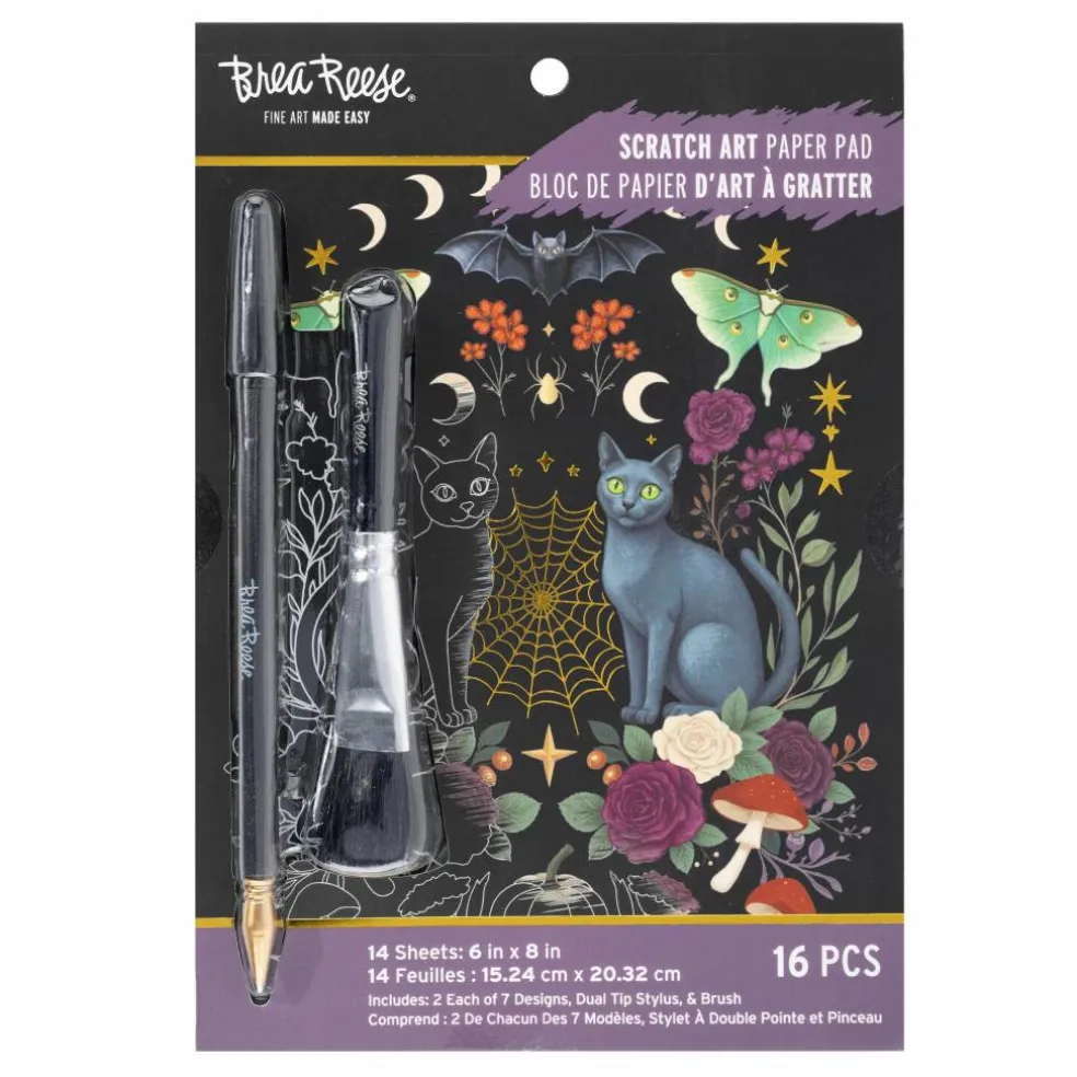 Brea Reese® 6" x 8" Moonlit Magic Scratch Art Paper Pad