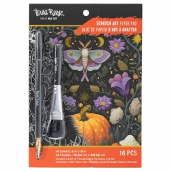 Brea Reese® 6" x 8" Mystical Garden Scratch Art Paper Pad