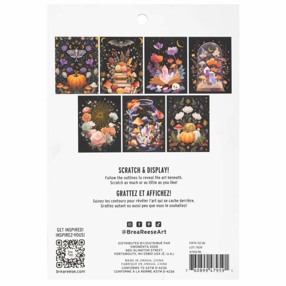 Brea Reese® 6" x 8" Mystical Garden Scratch Art Paper Pad