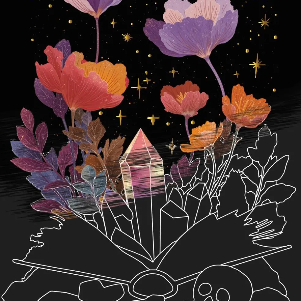 Brea Reese® 6" x 8" Mystical Garden Scratch Art Paper Pad