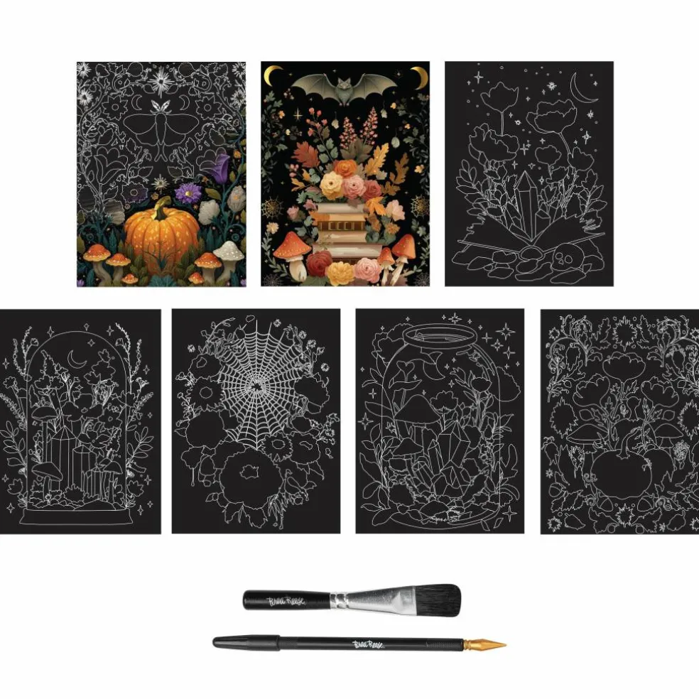 Brea Reese® 6" x 8" Mystical Garden Scratch Art Paper Pad