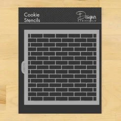 Brick Wall Cookie & Craft Stencil | CM192 by Designer Stencils | Cookie Decorating Tools |
