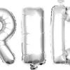 Bride Letter Balloons Bachelorette Party Decoration Bridal (35 inch Silver)