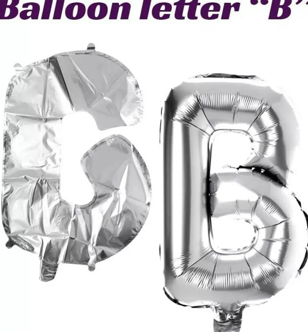 Bride Letter Balloons Bachelorette Party Decoration Bridal (35 inch Silver)