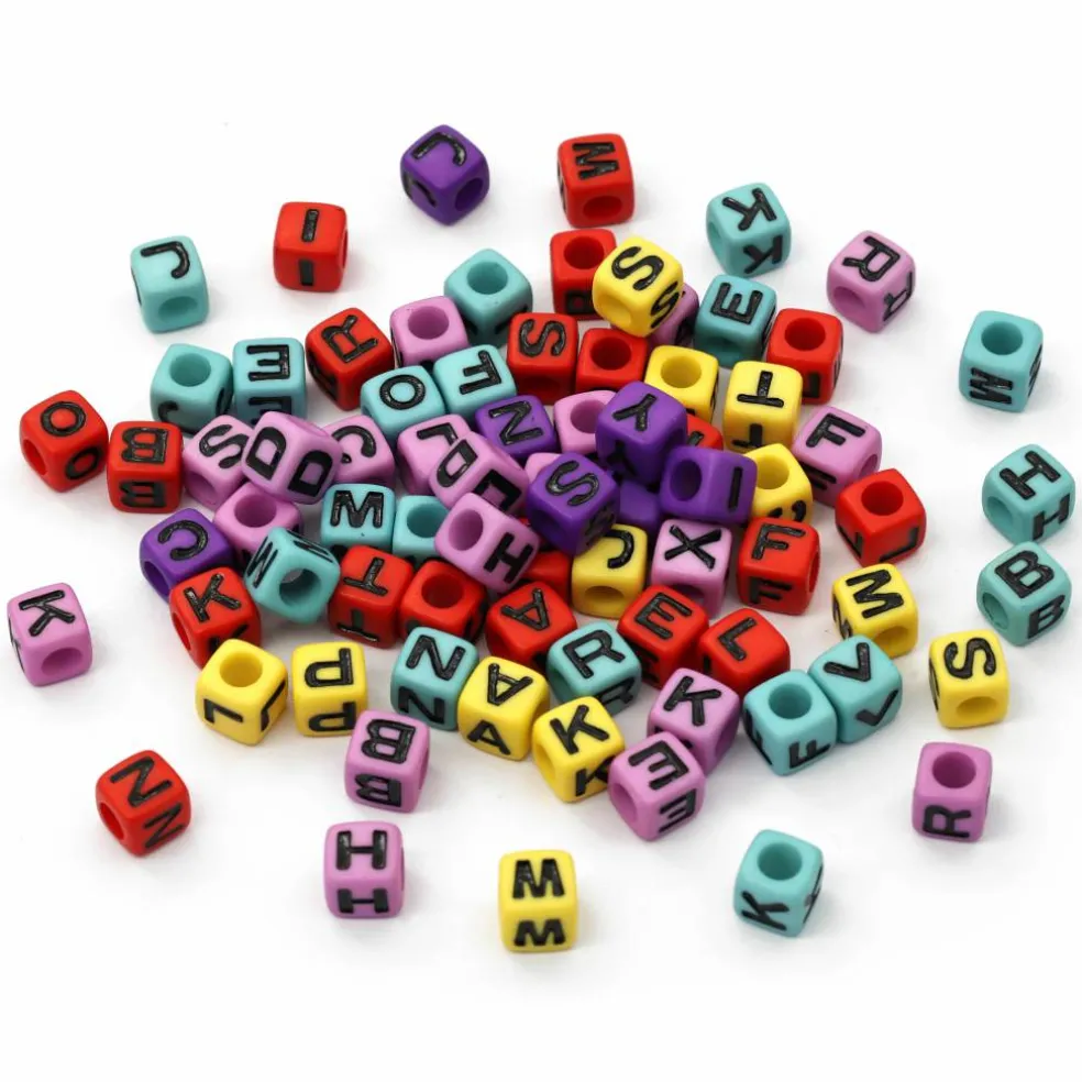 Bright Acrylic Cube Alphabet Beads, 340ct. by Creatology™