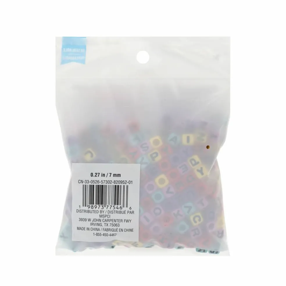 Bright Acrylic Cube Alphabet Beads, 340ct. by Creatology™