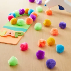 Bright Multicolor Pom Poms by Creatology™