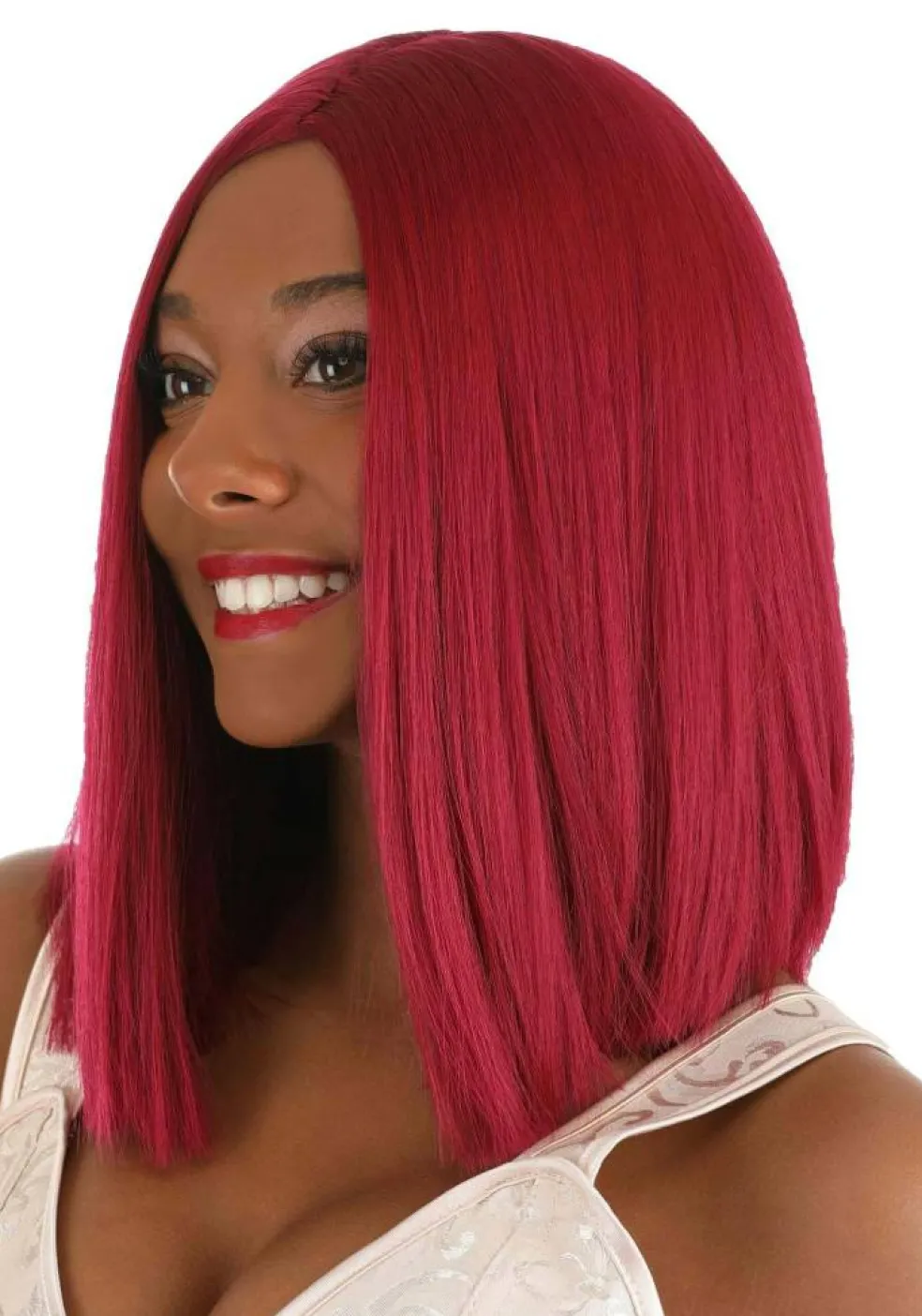 Bright Red Long Bob Wig
