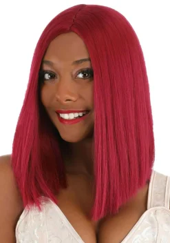 Bright Red Long Bob Wig