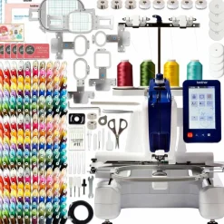 Brother PRS100 Single-Needle Embroidery Machine w/ 240 Embroidery Threads Bundle