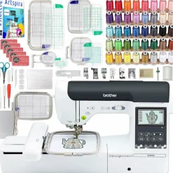 Brother SE2000 Embroidery & Sewing Machine with Hoop Set & Embroidery Threads
