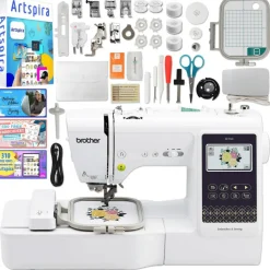 Brother SE700 Embroidery & Sewing Machine w/ 100 Spools, Bobbins & Accessories